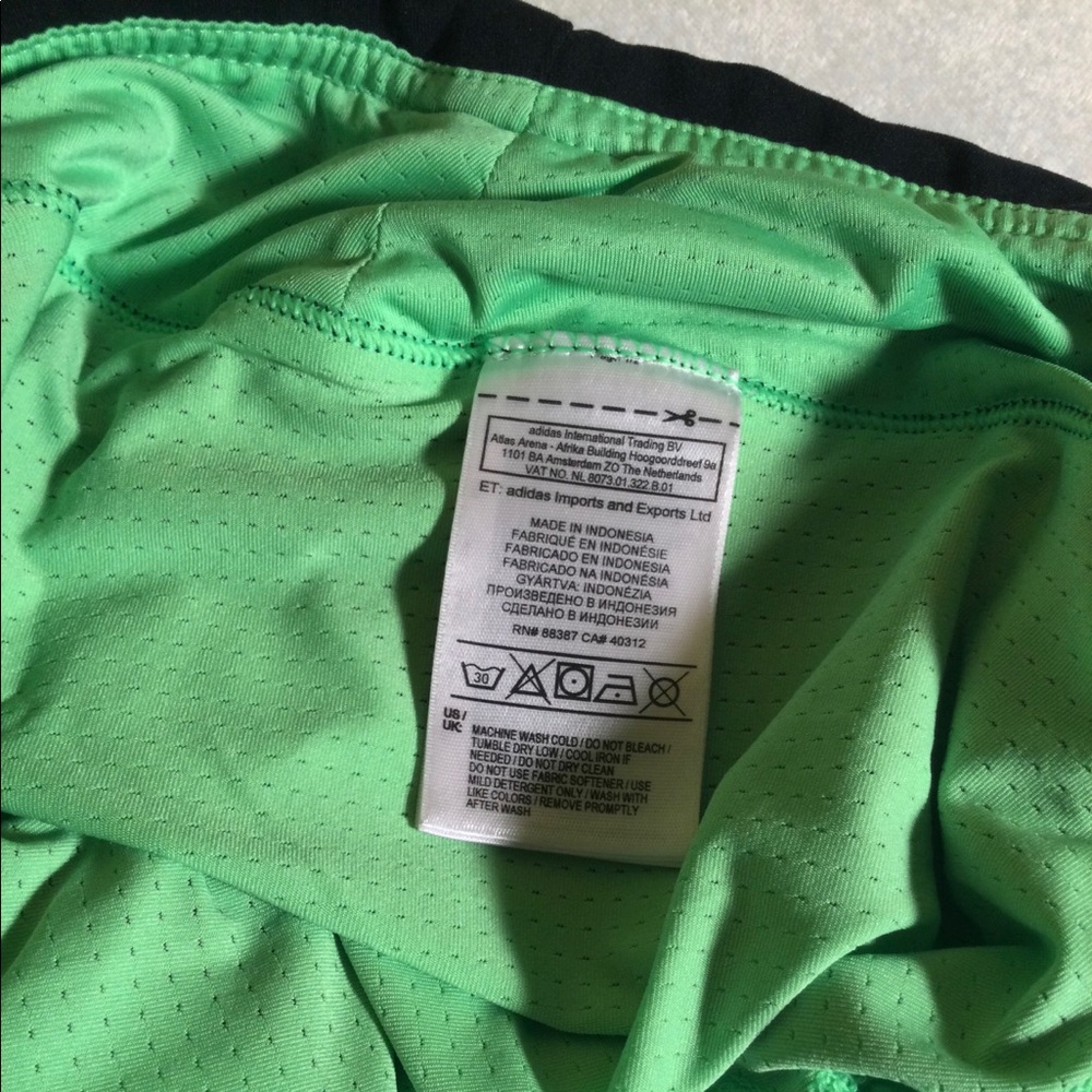 💚2xHP!💚 LIKE NEW Adidas | Climalite Skort Sport Skirt Black Neon - Picture 6 of 8